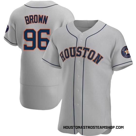 Authentic Houston Astros Aaron Brown Gray Road Jersey - Brown