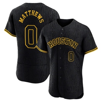 Authentic Houston Astros Brice Matthews Snake Skin City Jersey - Black