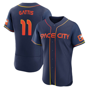 Authentic Houston Astros Evan Gattis 2022 City Connect Jersey - Navy