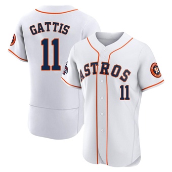 Authentic Houston Astros Evan Gattis 2022 World Series Champions Home Jersey - White