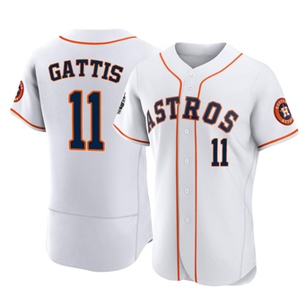 Authentic Houston Astros Evan Gattis 2022 World Series Home Jersey - White