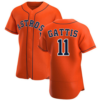 Authentic Houston Astros Evan Gattis Alternate Jersey - Orange