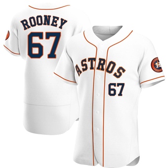 Authentic Houston Astros John Rooney Home Jersey - White