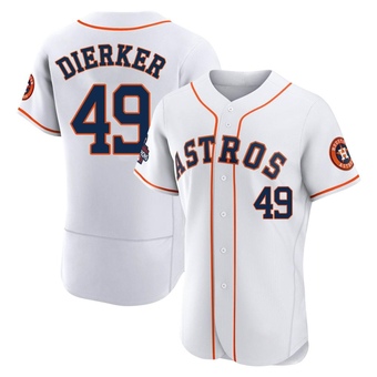 Authentic Houston Astros Larry Dierker 2022 World Series Champions Home Jersey - White