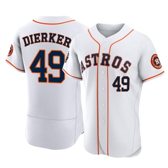 Authentic Houston Astros Larry Dierker 2022 World Series Home Jersey - White