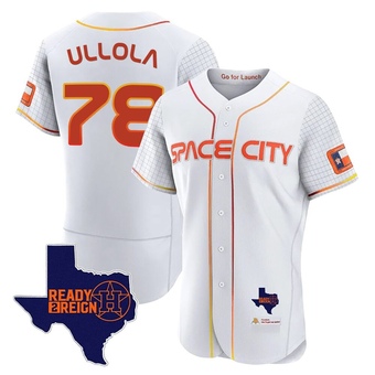 Authentic Houston Astros Miguel Ullola 2023 Space City Ready 2 Reign Flex Base Jersey - White