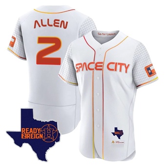 Authentic Houston Astros Nick Allen 2023 Space City Ready 2 Reign Flex Base Jersey - White