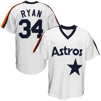 Authentic Houston Astros Nolan Ryan Mitchell and Ness Throwback Jersey - White