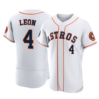 Authentic Houston Astros Pedro Leon 2022 World Series Home Jersey - White