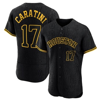 Authentic Houston Astros Victor Caratini Snake Skin City Jersey - Black