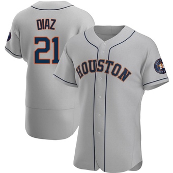 Authentic Houston Astros Yainer Diaz Road Jersey - Gray
