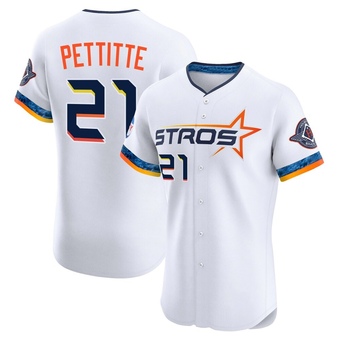 Elite Houston Astros Andy Pettitte 2025 City Connect Jersey - White