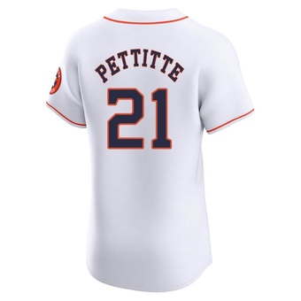 Elite Houston Astros Andy Pettitte Home Jersey - White