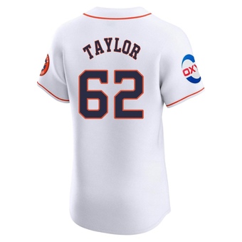 Elite Houston Astros Blake Taylor Home Patch Jersey - White