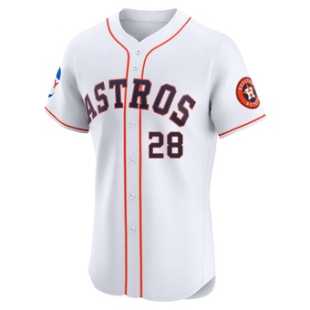 Elite Houston Astros Braden Shewmake Home Patch Jersey - White
