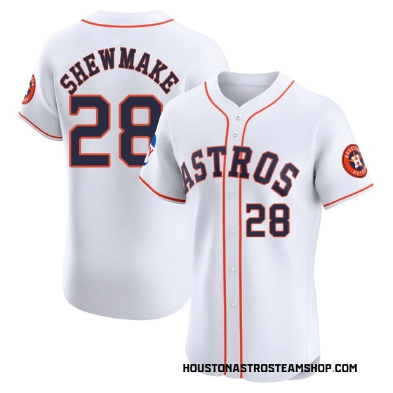 Elite Houston Astros Braden Shewmake Home Patch Jersey - White
