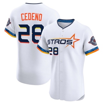 Elite Houston Astros Cesar Cedeno 2025 City Connect Jersey - White