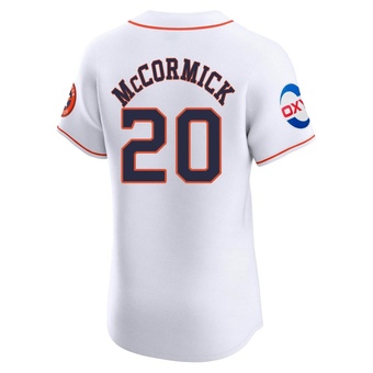 Elite Houston Astros Chas McCormick Home Patch Jersey - White
