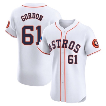 Elite Houston Astros Colton Gordon Home Patch Jersey - White
