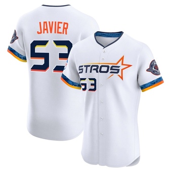 Elite Houston Astros Cristian Javier 2025 City Connect Jersey - White