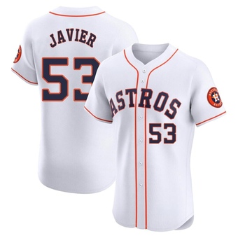 Elite Houston Astros Cristian Javier Home Jersey - White