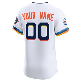 Elite Houston Astros Custom 2025 City Connect Jersey - White