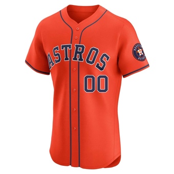 Elite Houston Astros Custom Alternate Vapor Premier Jersey - Orange