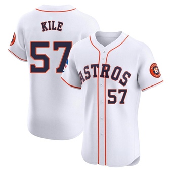 Elite Houston Astros Darryl Kile Home Patch Jersey - White