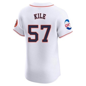 Elite Houston Astros Darryl Kile Home Patch Jersey - White