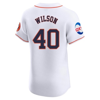 Elite Houston Astros Don Wilson Home Patch Jersey - White