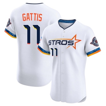 Elite Houston Astros Evan Gattis 2025 City Connect Jersey - White