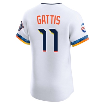 Elite Houston Astros Evan Gattis 2025 City Connect Jersey - White