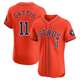 Elite Houston Astros Evan Gattis Alternate Vapor Premier Jersey - Orange