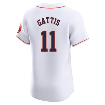 Elite Houston Astros Evan Gattis Home Jersey - White