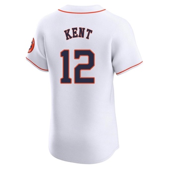 Elite Houston Astros Jeff Kent Home Jersey - White