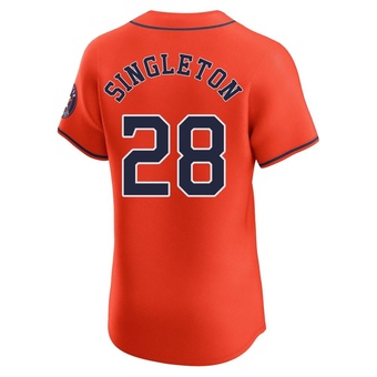 Elite Houston Astros Jon Singleton Alternate Vapor Premier Jersey - Orange