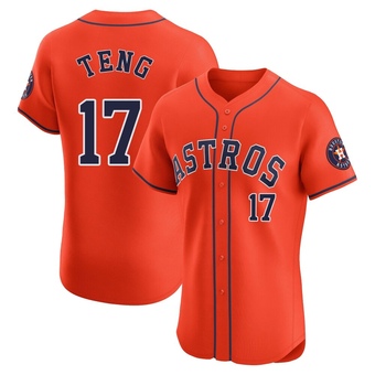 Elite Houston Astros Kai-Wei Teng Alternate Vapor Premier Jersey - Orange