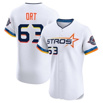 Elite Houston Astros Kaleb Ort 2025 City Connect Jersey - White