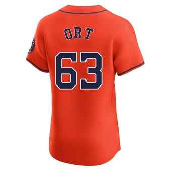 Elite Houston Astros Kaleb Ort Alternate Vapor Premier Jersey - Orange