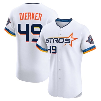 Elite Houston Astros Larry Dierker 2025 City Connect Jersey - White