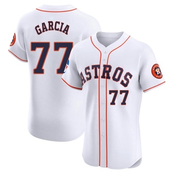 Elite Houston Astros Luis Garcia Home Patch Jersey - White