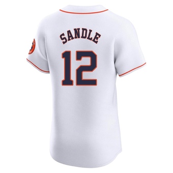 Elite Houston Astros Michael Sandle Home Jersey - White