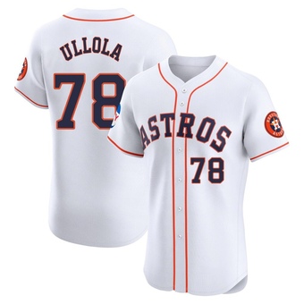 Elite Houston Astros Miguel Ullola Home Patch Jersey - White