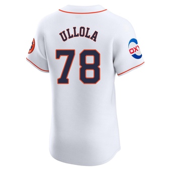 Elite Houston Astros Miguel Ullola Home Patch Jersey - White