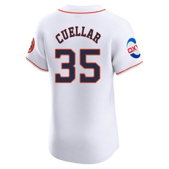 Elite Houston Astros Mike Cuellar Home Patch Jersey - White