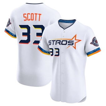 Elite Houston Astros Mike Scott 2025 City Connect Jersey - White