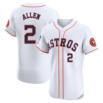 Elite Houston Astros Nick Allen Home Patch Jersey - White
