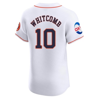 Elite Houston Astros Shay Whitcomb Home Patch Jersey - White