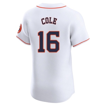 Elite Houston Astros Zach Cole Home Jersey - White