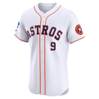 Elite Houston Astros Zach Dezenzo Home Patch Jersey - White